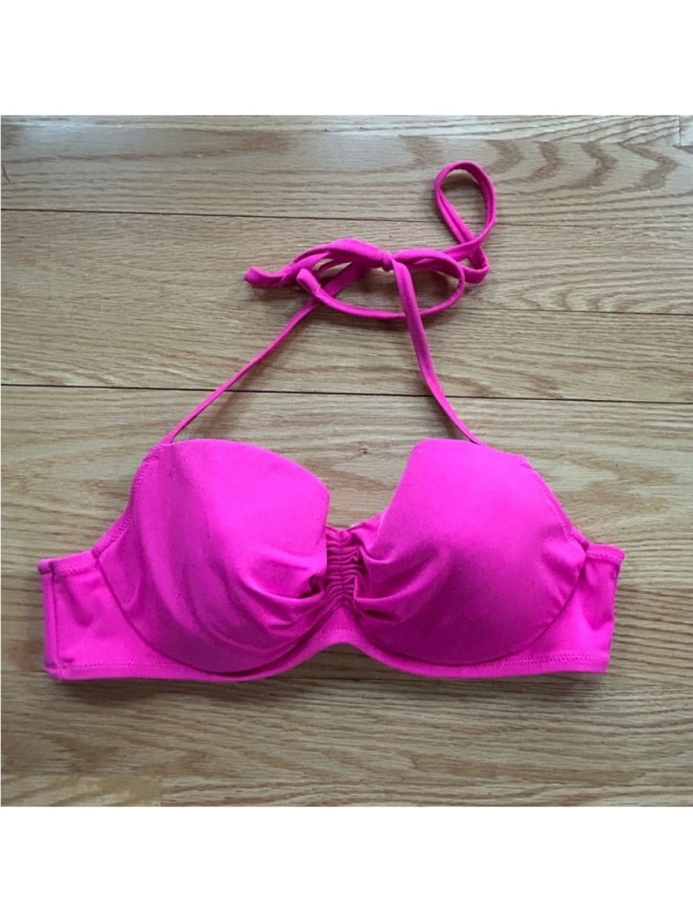 Smart & sexy swim Vibrant neon Pink Bikini Top 36B underwire swim suit